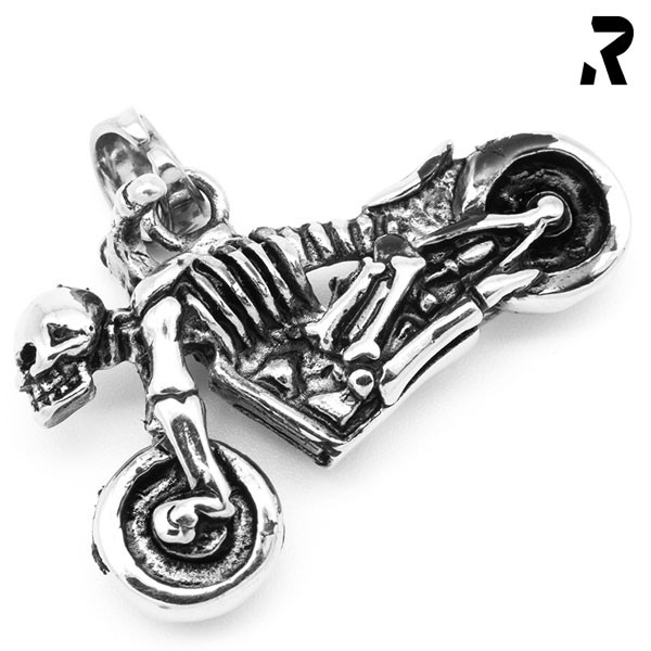 biker totenkopf anhänger skull racer, kleiner anhänger, chopper anhänger, mit totenkopf, harley anhänger, kettenanhänger für damen, für männer, geschenkidee, männer geschenk, biker geschenk, anhänger mit kette, edelstahl anhänger